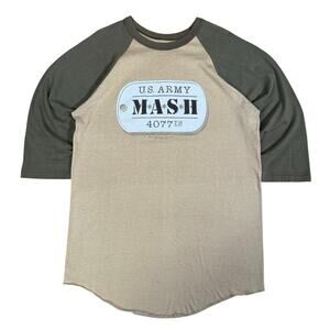 Vintage 1981 MAS*H 4077th U.S. Army Raglan Baseball T-Shirt Sz Medium